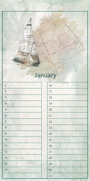 January Birthday Calendar