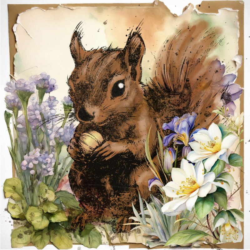 July #3: Squirrel in Garden