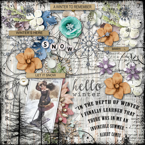 paper: Challenge 06 :: Scrapbook with a BIG Title