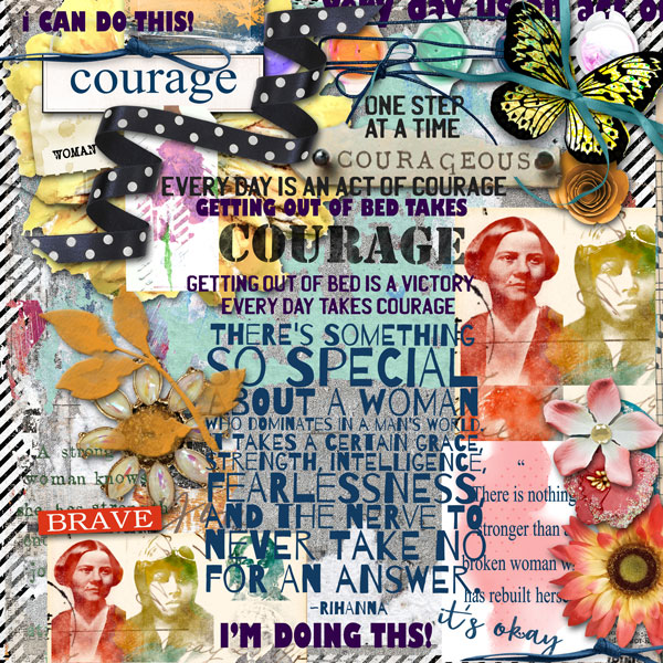 July Art Journaling Week 4 {COURAGE}