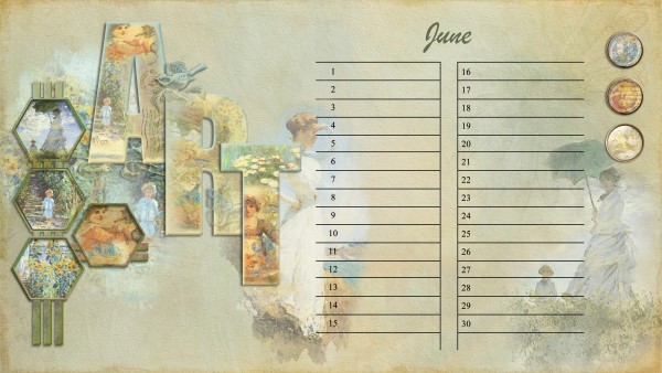 June Birthday Calendar