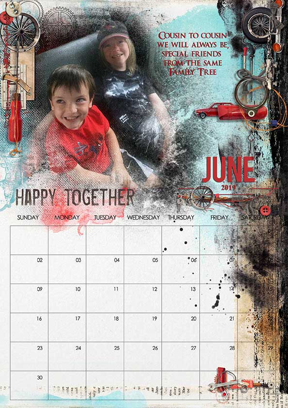 June Calendar page