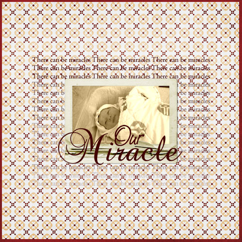 Kim de Smet challenge ~ Our miracle