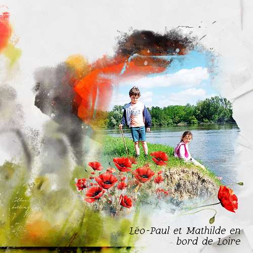 Léo-Paul et Mathilde en bord de Loire