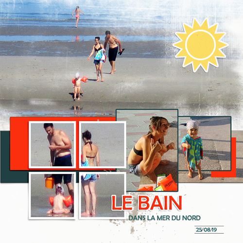 le bain dans la mer du nord