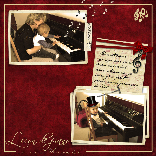 Leon de piano avec Mamie