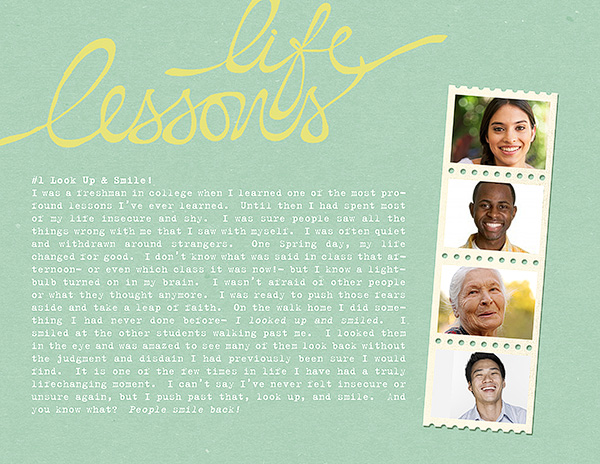 Lesson #1- Look Up & Smile