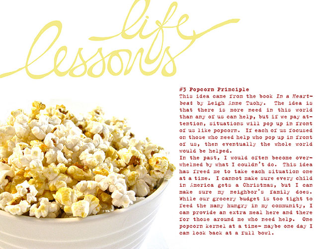 Life Lesson #3: Popcorn Principle