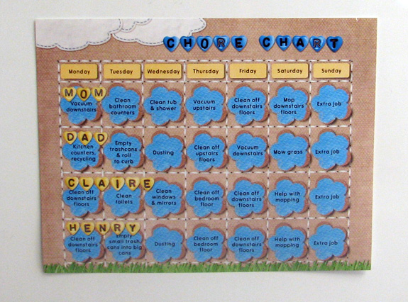 Lily's "Chore" Chart
