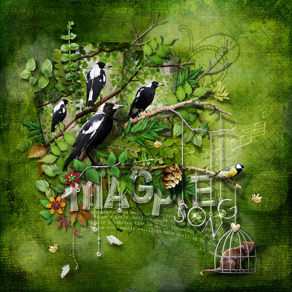 Magpie Song in green