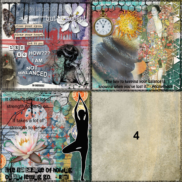 March Art Journaling Divided Template Weeks 1, 2 and 3