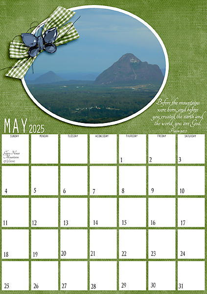 May 2025 Calendar page