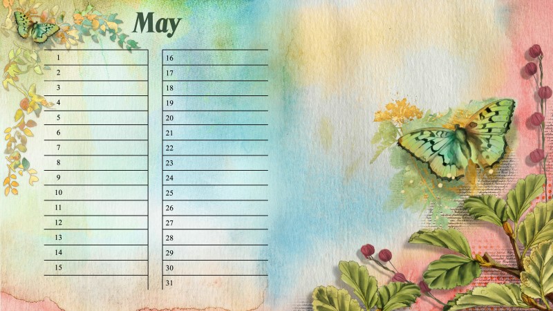 May Calendar