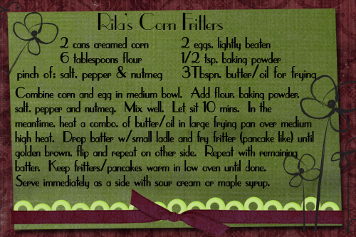 Mom's Corn Fritters - Home for Holidays Recipe Challenge