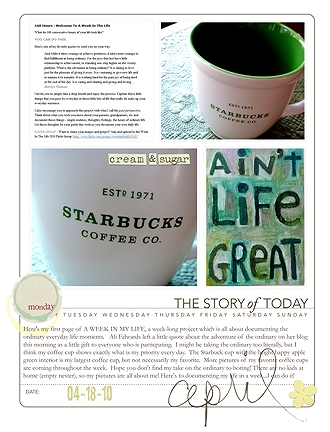 Monday: A WEEK in my LIFE