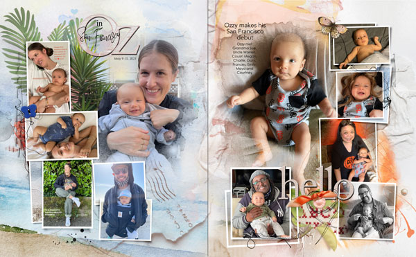 MultiFoto Template Album 1 Pages 7 & 8 Oz in SF