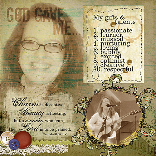 My gifts and talents