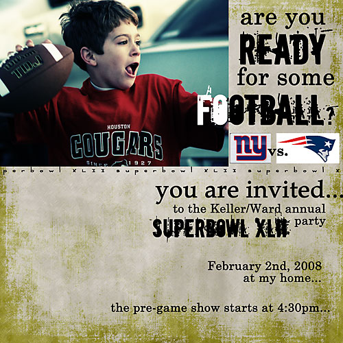 my superbowl invite