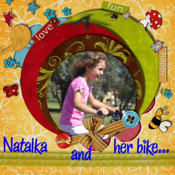 Natalka and her bike