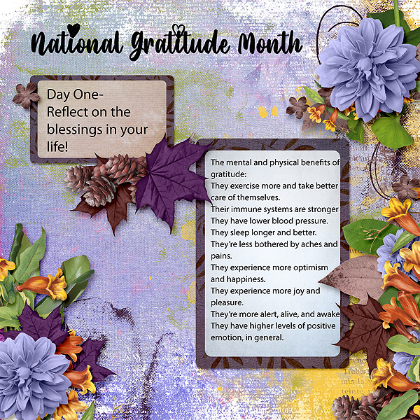 National Gratitude Month- Day 1