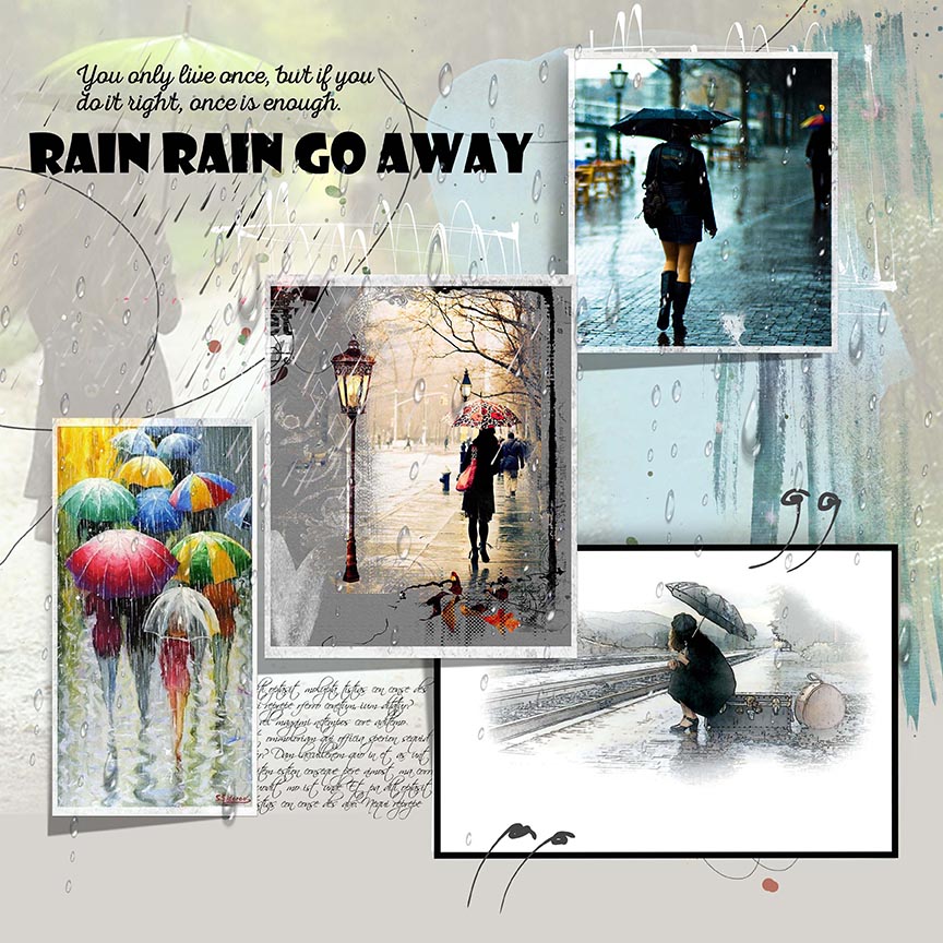 NBK-Design Challenge : Multiple photos 02/01 - 02/07 - Rain Rain go Away