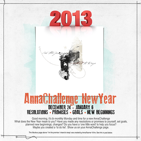 New AnnaChallenge~2013 NewYear