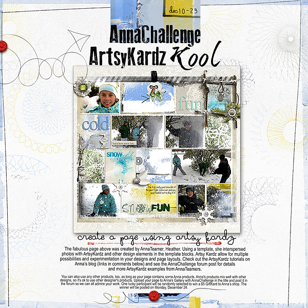 New AnnaChallenge~ArtsyKardz Kool