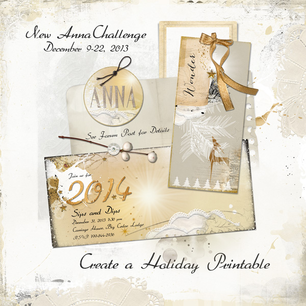 NEW AnnaChallenge Holiday Printable Dec.9-22, 2013