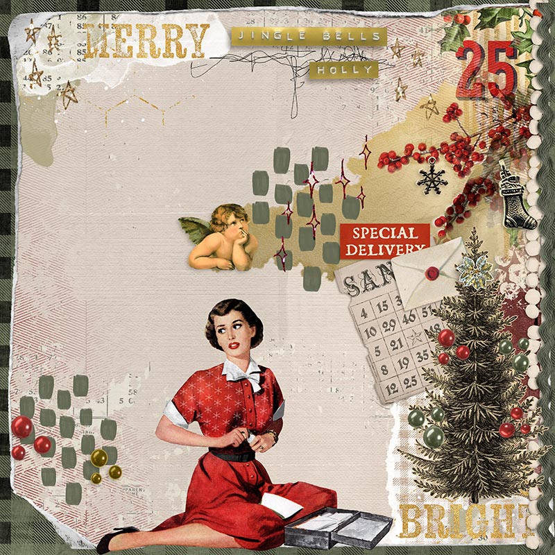 Nostalgic Noel template by Maya de Groot