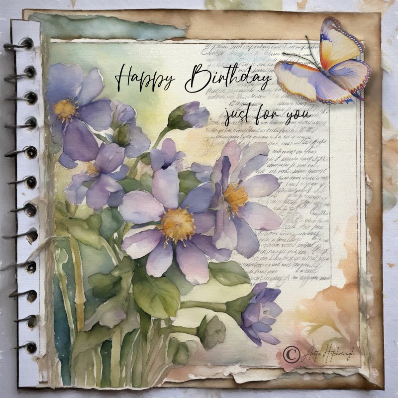 Notebook Birthday Card