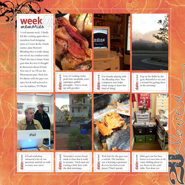 Nov Creative Challenge The original layout - 365 Week 44