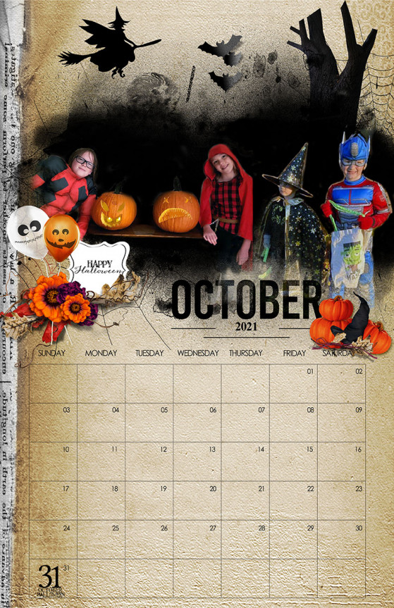 October 2021 Calendar page