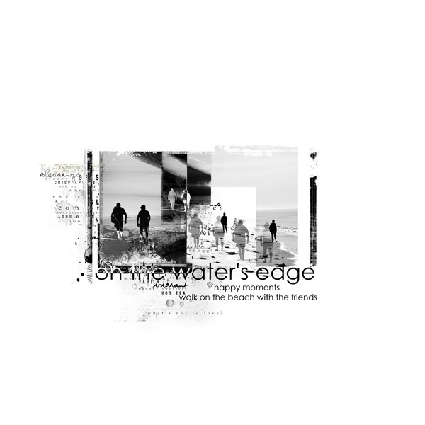 on the water's edge