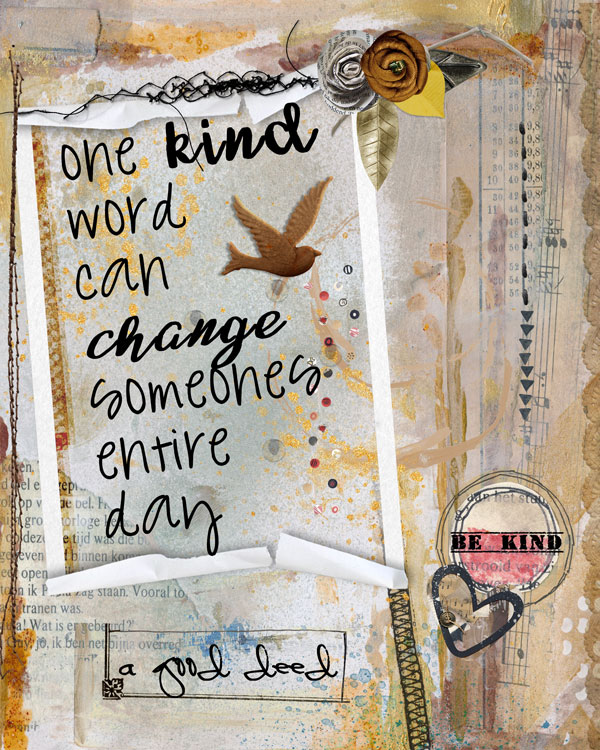 one kind word ...