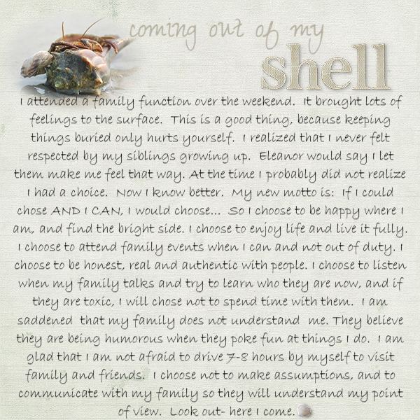 out of my shell