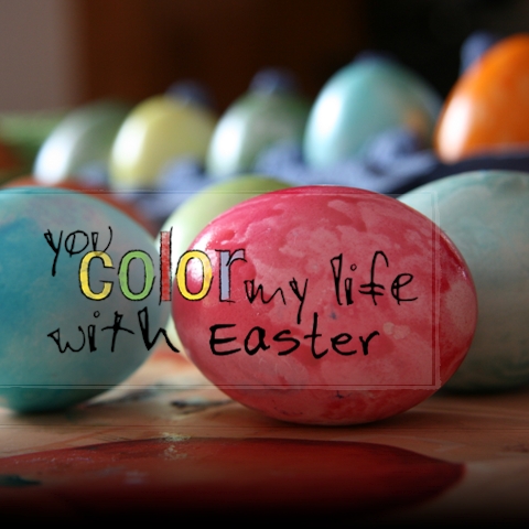 Painting the eggs for easter!