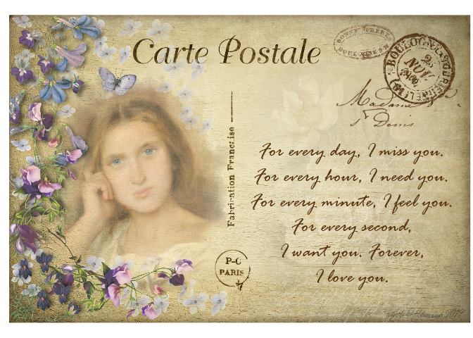 Postcard with love