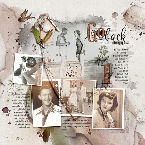 Vintage Scrapbook Layout