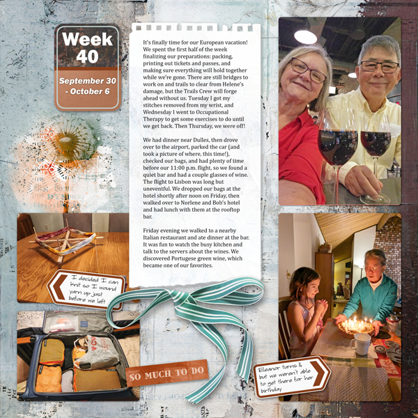 Project Life week 40 - left page