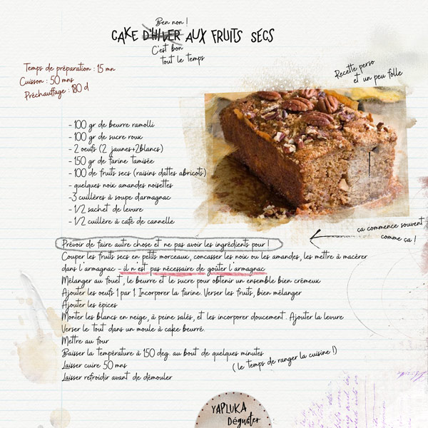 Recette Cake aux fruits d'hiver