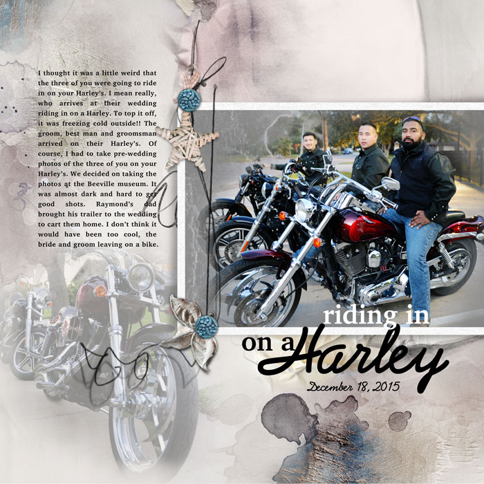 Riding in on a Harley