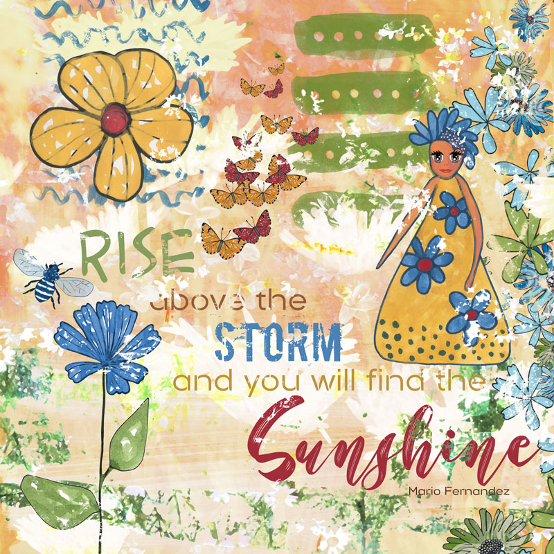 Rise - July Art Journal Challenge Summer