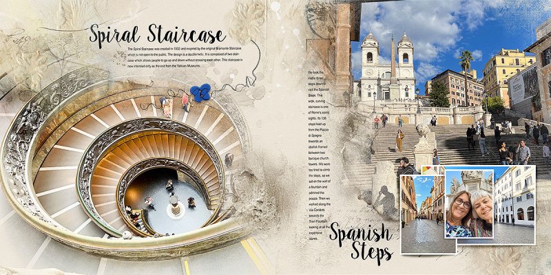 Rome Italy, Spiral Staircase & Spanish Steps