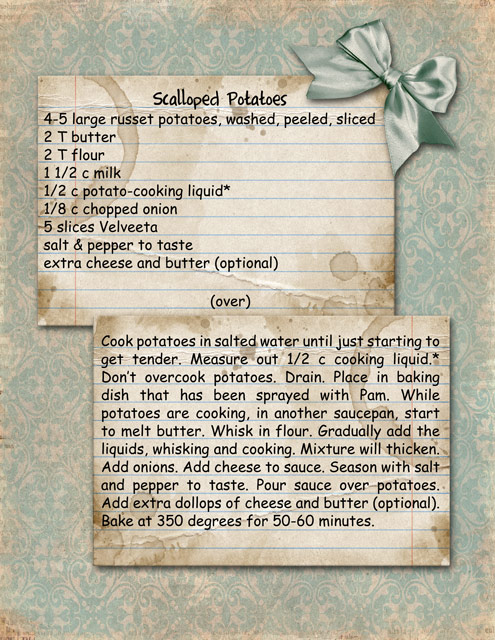 scalloped potatoes recipe