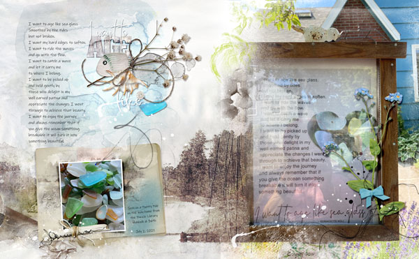 Scenic Template 4 + Artsale ArtPlay Fernweh Seaglass Poem