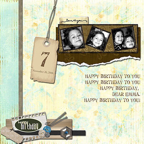 *scraplift of Summer* Happy BirthdayEmma