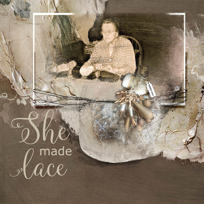 She made lace  (Anna color challenge 2.15-2.28)