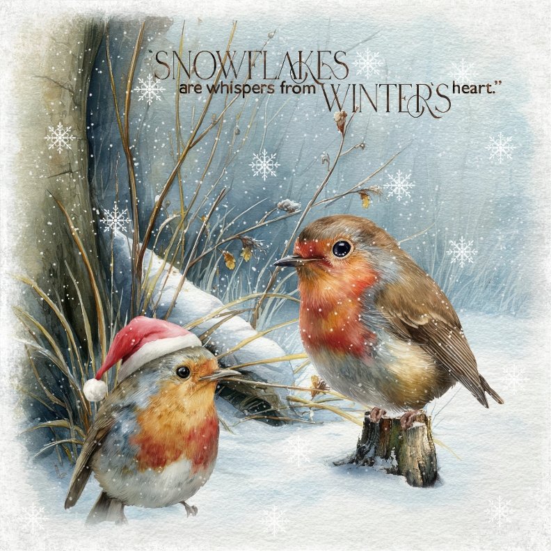 Snowflakes are Whispers from Winters Heart