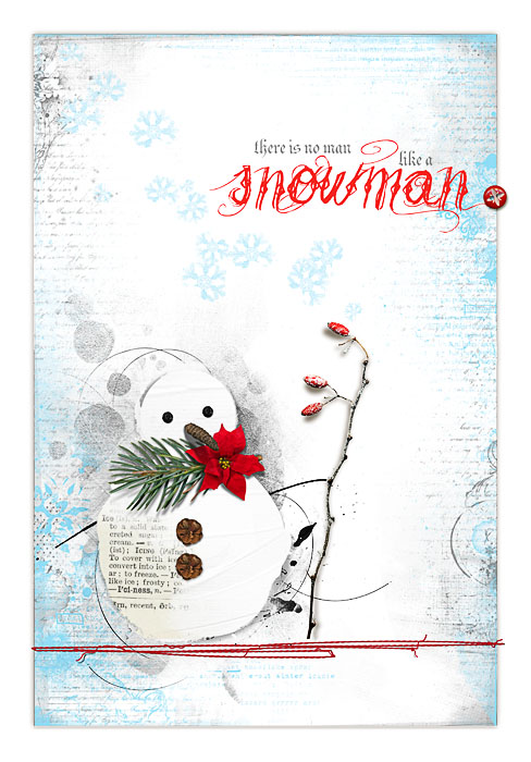 Snowman - digital card