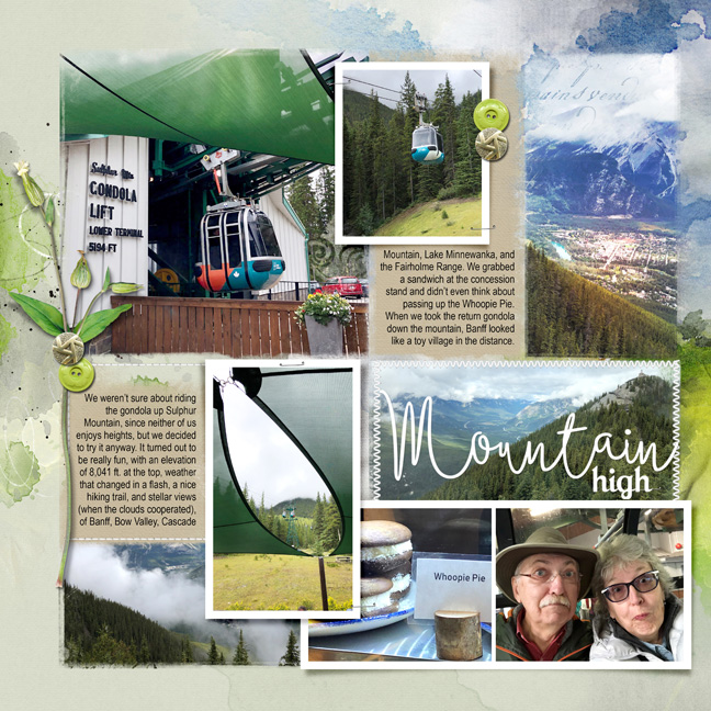 Sulphur Mountain and Banff-left